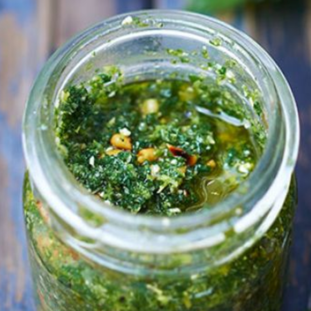 Rocket, Cheddar, Hazelnut Pesto