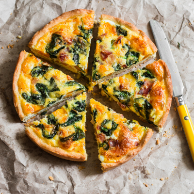 Smoked Gammon, Cheddar & Wild Garlic Quiche